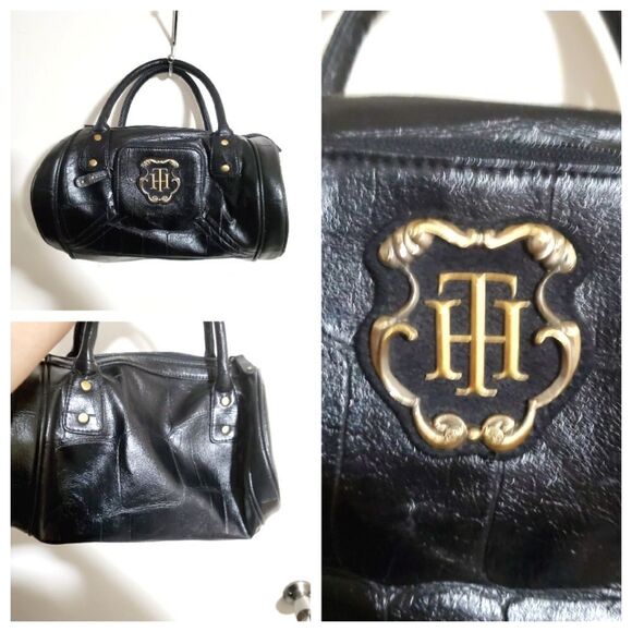 Tommy Hilfiger Black Monogram Bag - Picture 1 of 15